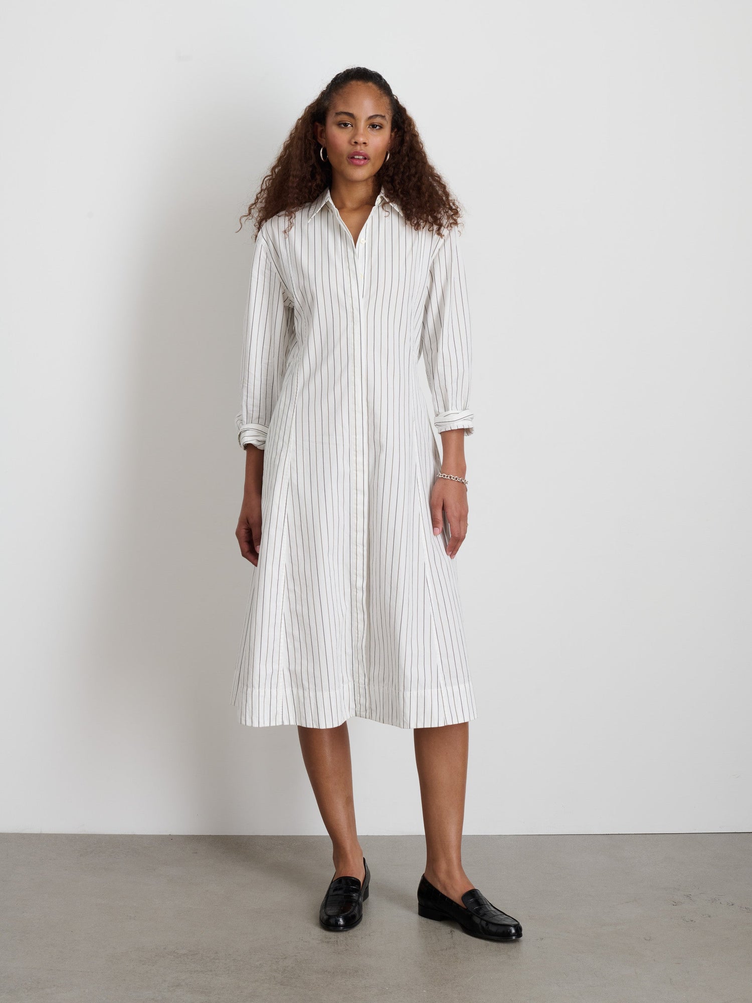 Women | Jules Dress | Stripe Ivory