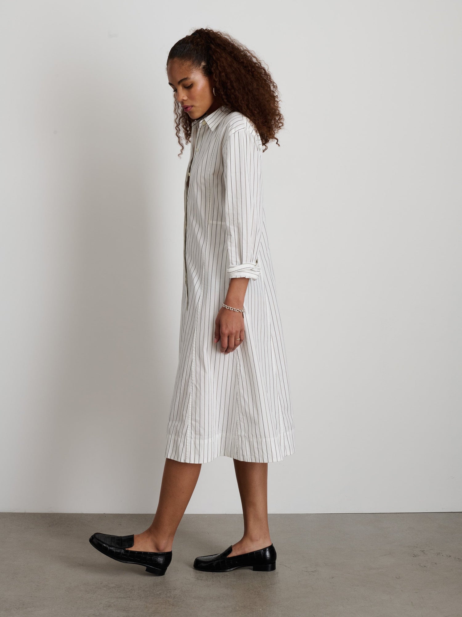 Women | Jules Dress | Stripe Ivory