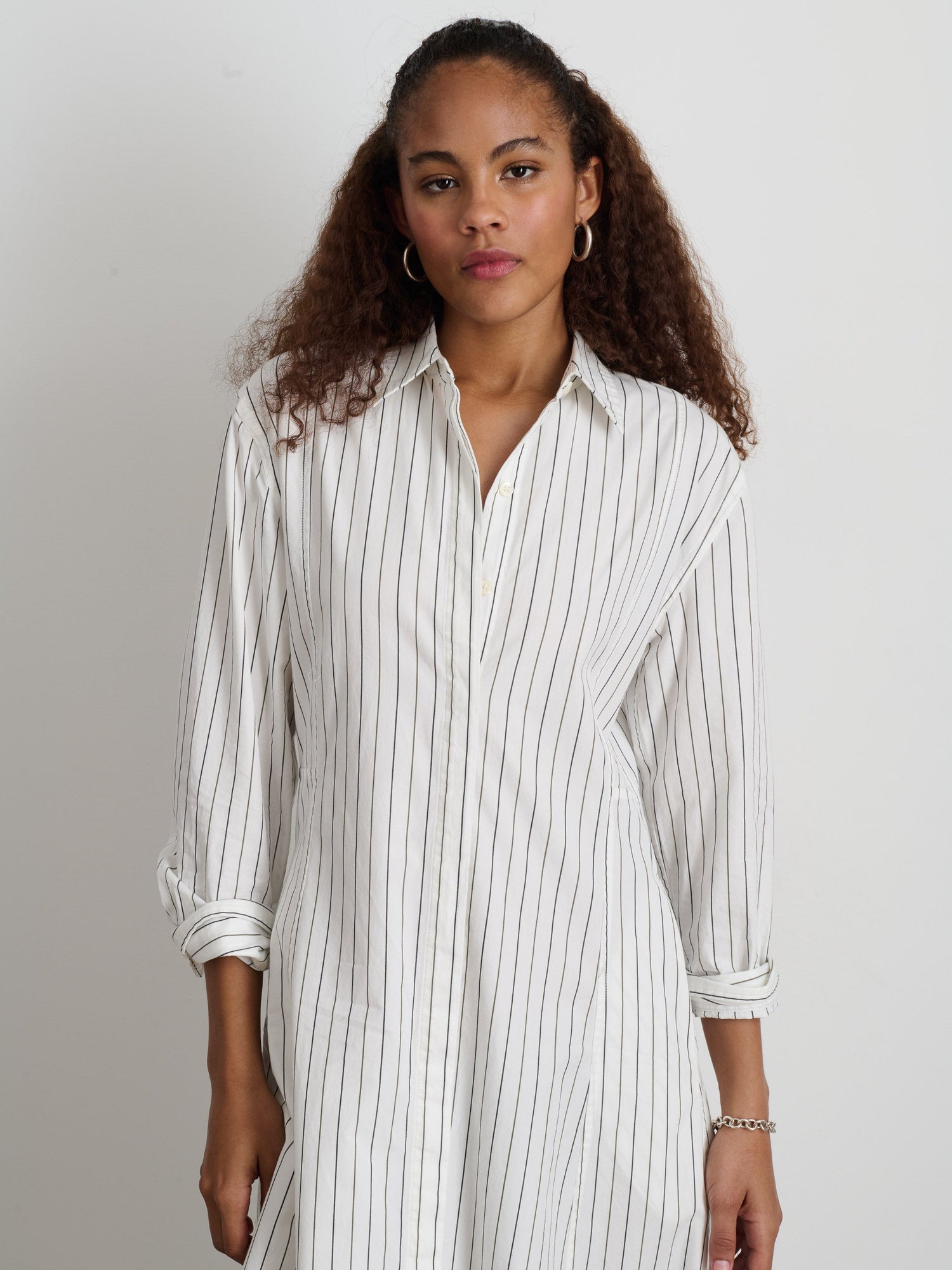 Women | Jules Dress | Stripe Ivory