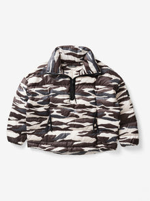 Woman DOWN HALF ZIP - Zebra - flat lay - front