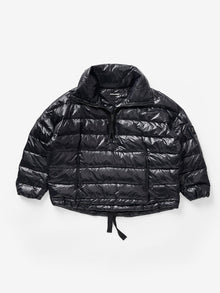 Woman DOWN HALF ZIP - Black - flat lay - front