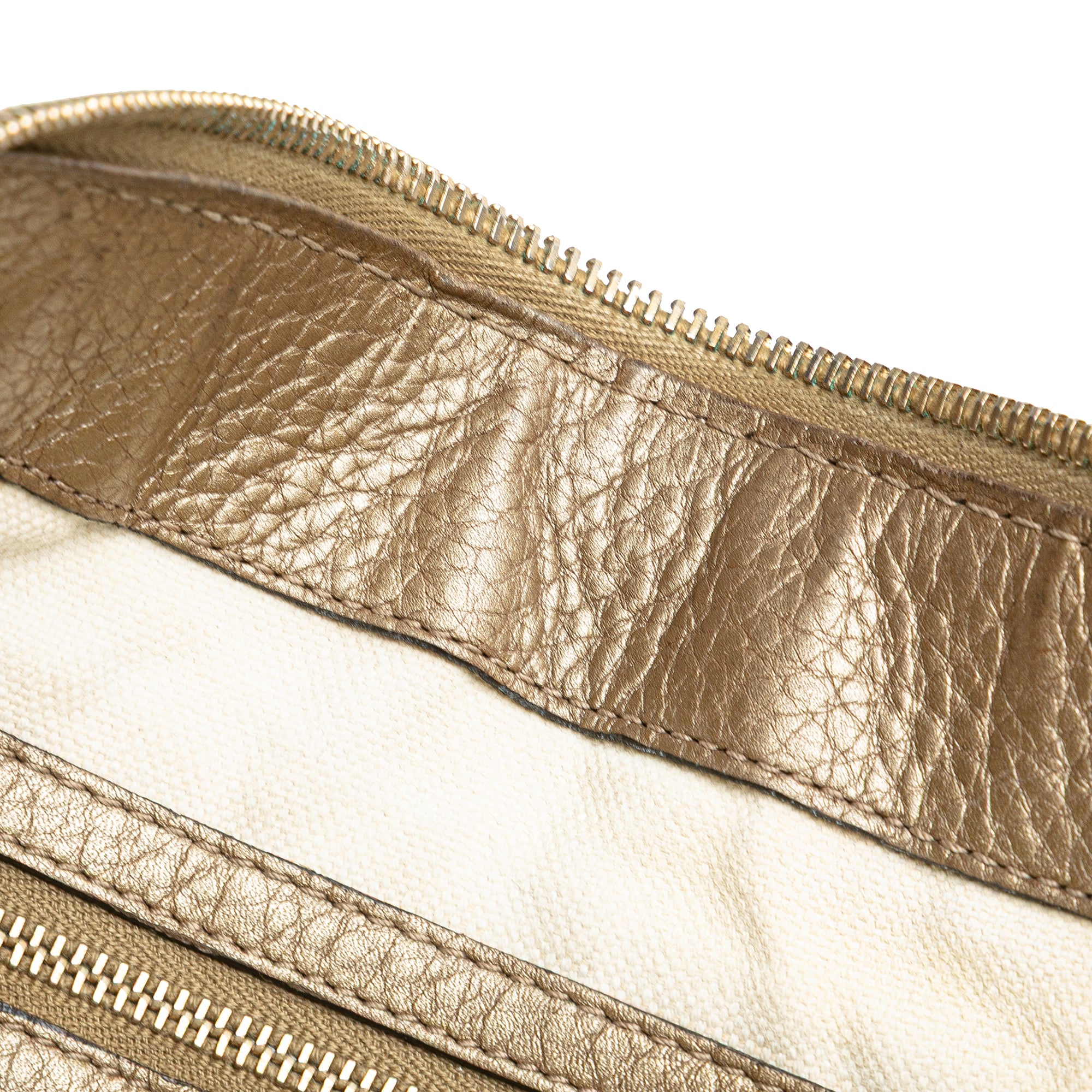 Gucci | Pre-Owned Large Leather Bella Tote | Gold