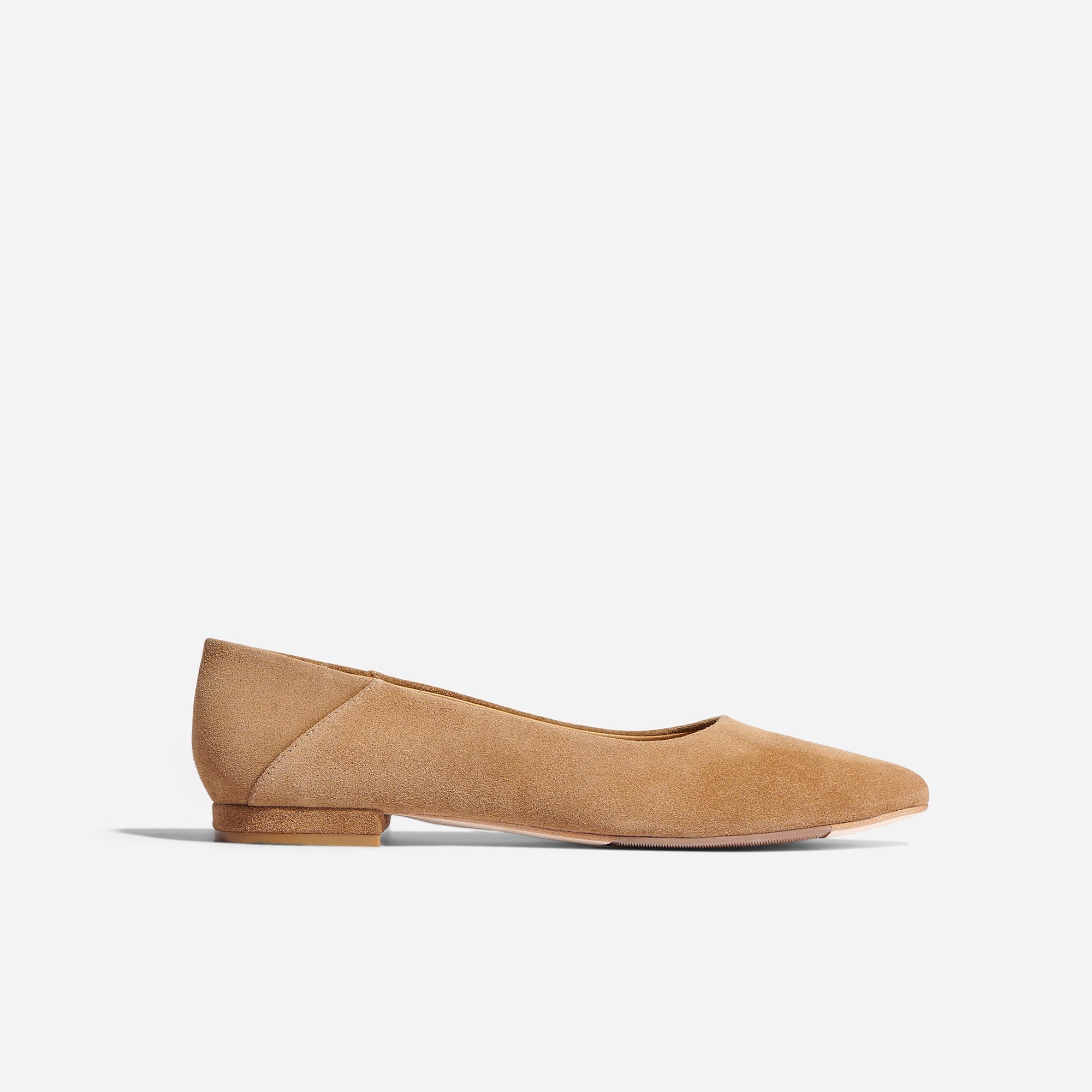 Womens | Fina Pointed Toe Flat | Taupe Suede