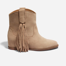 Womens | Amaya Fringe Bootie | Linen Suede