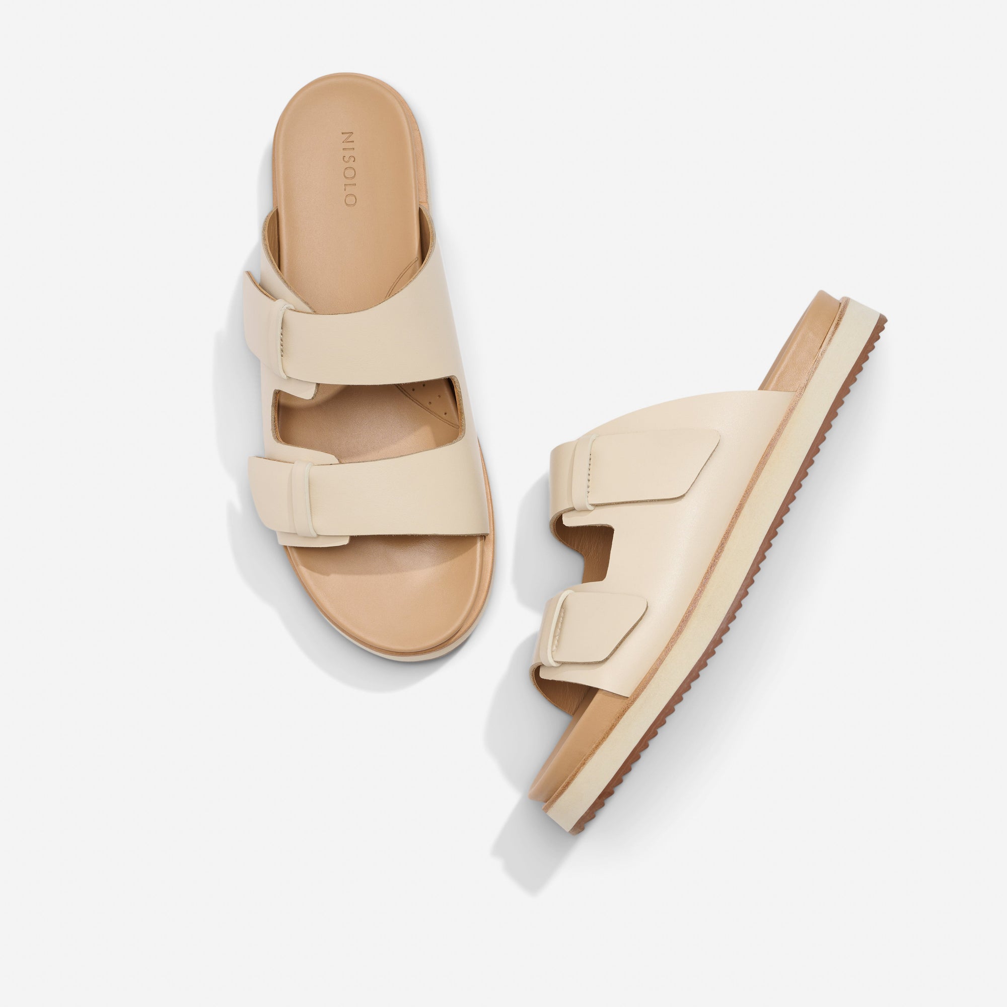 Womens | Ella Flatform Slide | Bone