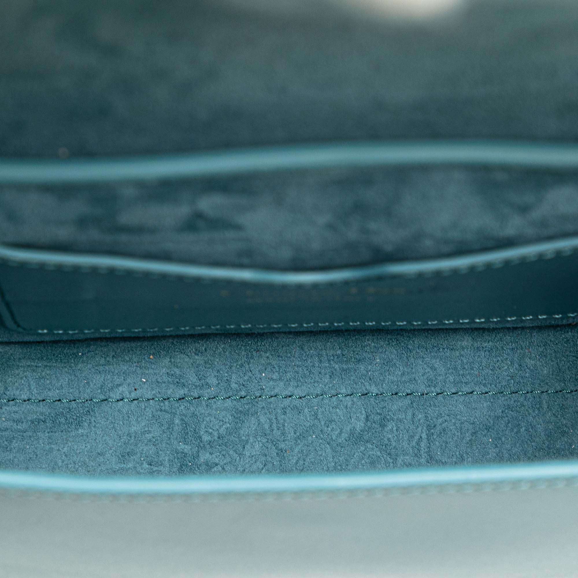 Dior | Pre-Owned Calfskin Bobby East West Crossbody | Blue/Light Blue