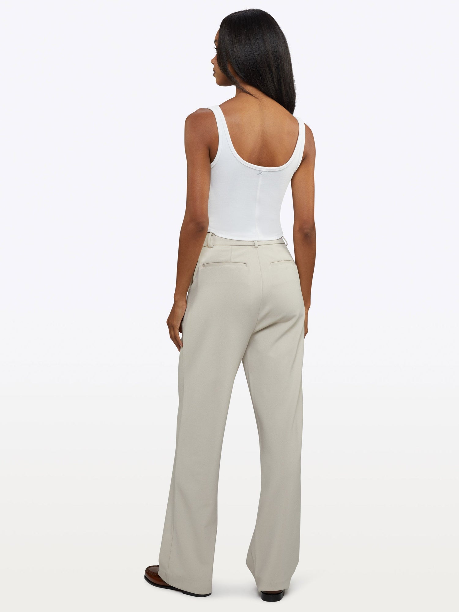 Womens | Aloe Form-Fitting Aloe Infused Cotton Essential Tank | White