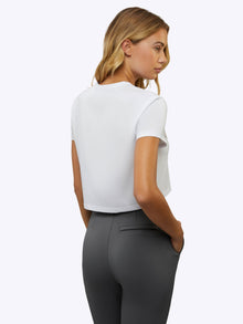 Womens | Almost Friday Tee Cropped | White Classic-fit PYCA Pro® | White