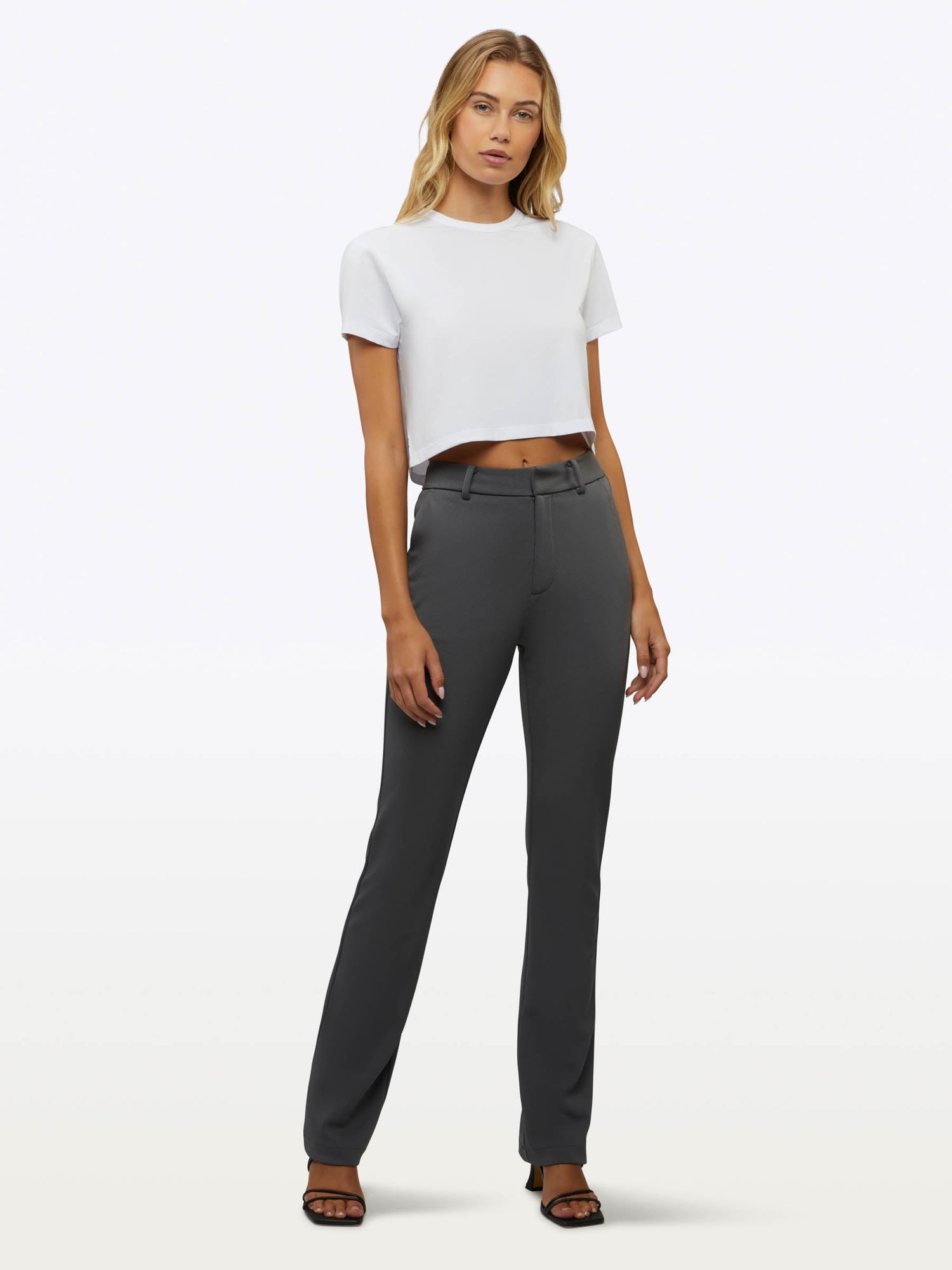 Womens | Almost Friday Tee Cropped | White Classic-fit PYCA Pro® | White