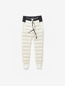 Woman HYBRID DOWN JOGGER - Pearl - flat lay - front
