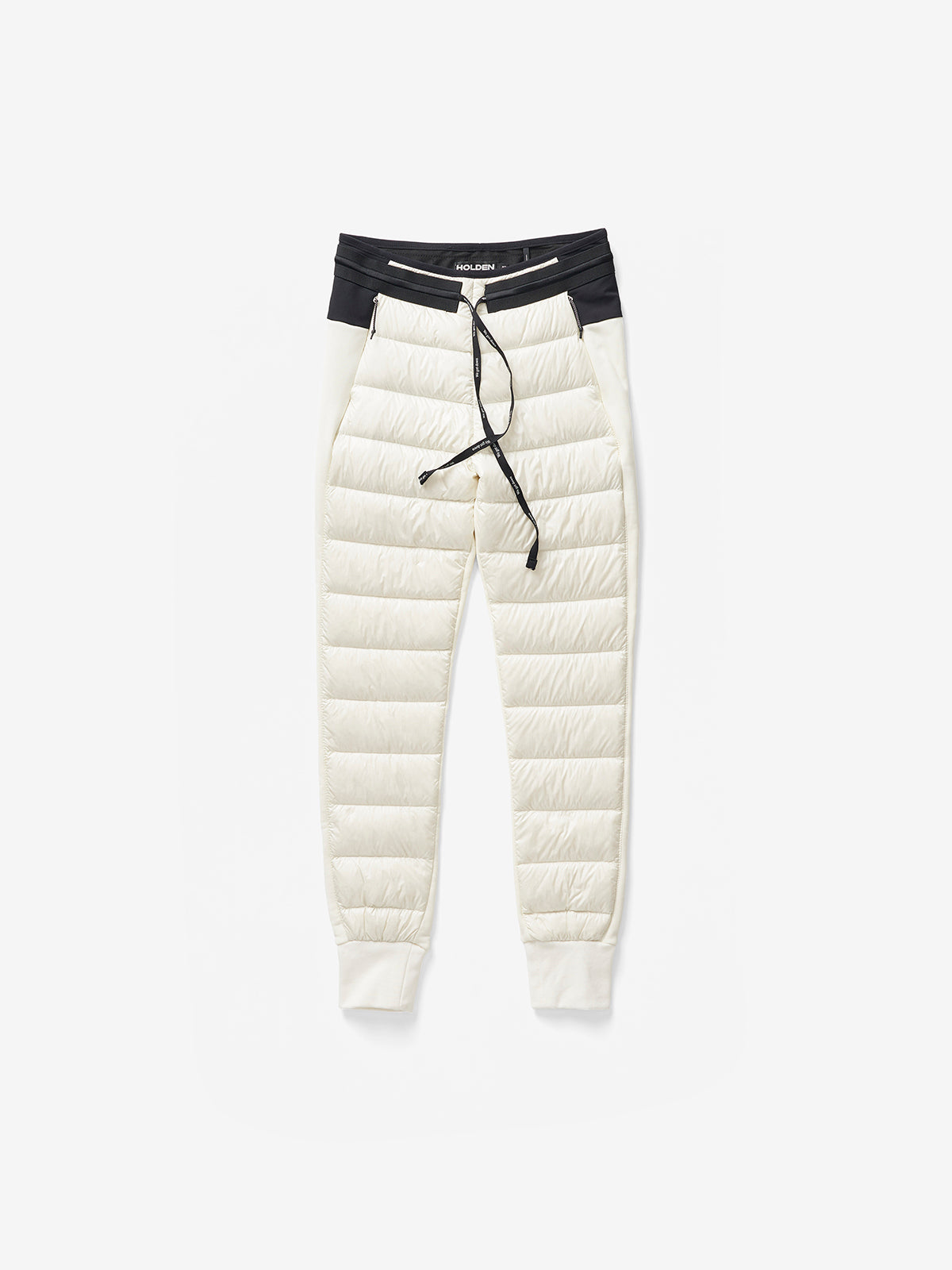 Woman HYBRID DOWN JOGGER - Pearl - flat lay - front