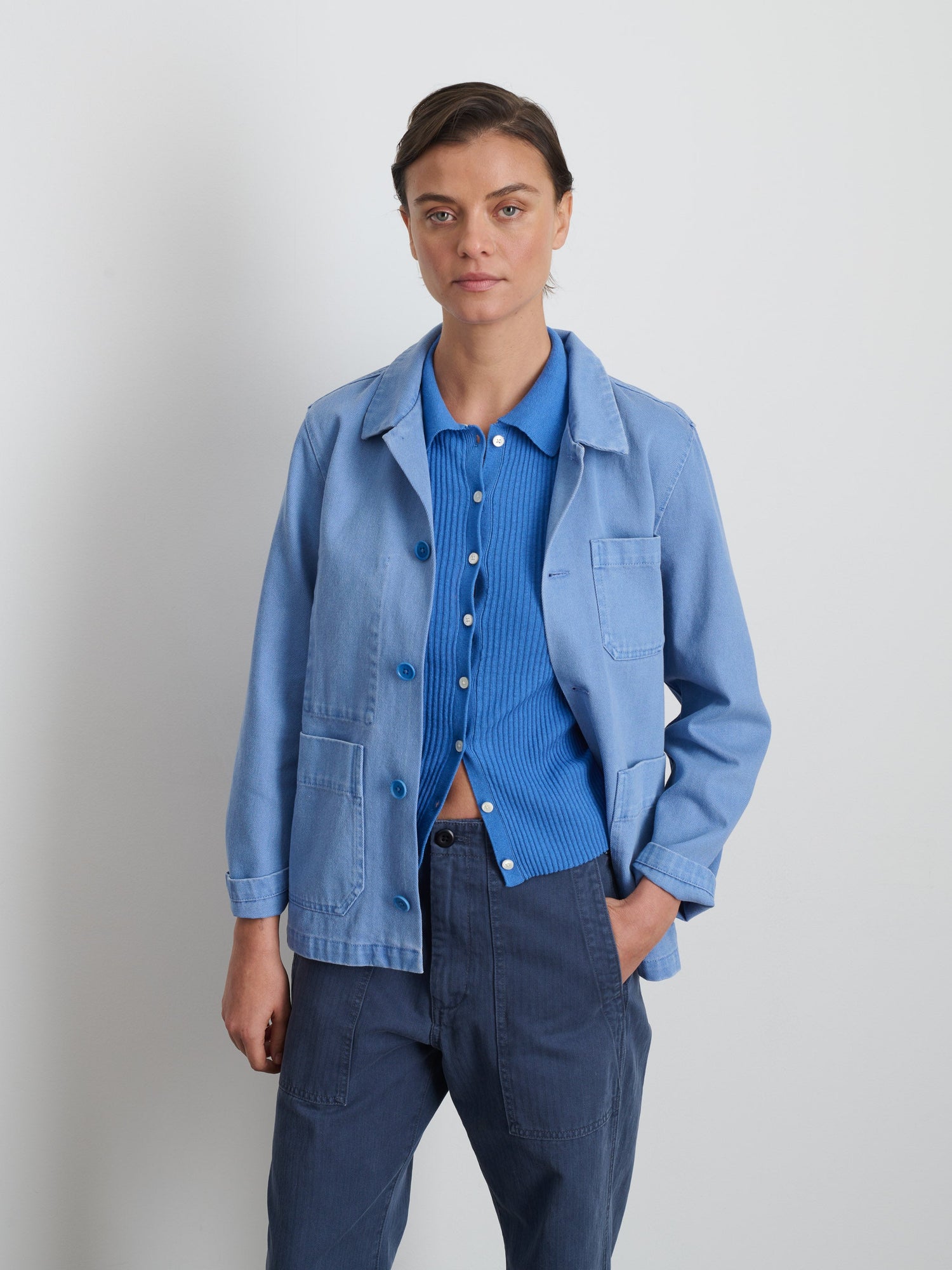 Women | Britt Work Jacket | Recycled Denim Coastal