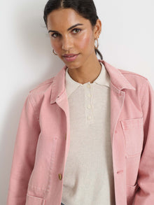 Women | Britt Work Jacket | Recycled Denim Blush Pink