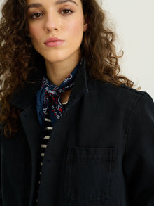 Women | Britt Work Jacket | Recycled Denim Washed Black
