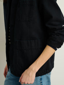 Women | Britt Work Jacket | Recycled Denim Washed Black