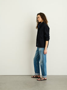 Women | Britt Work Jacket | Recycled Denim Washed Black