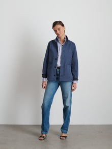 Women | Britt Work Jacket | Herringbone Slate Blue