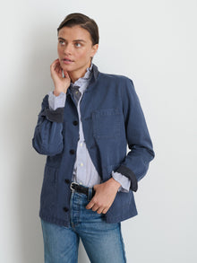 Women | Britt Work Jacket | Herringbone Slate Blue