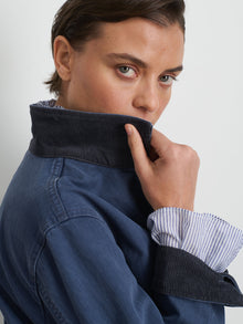 Women | Britt Work Jacket | Herringbone Slate Blue