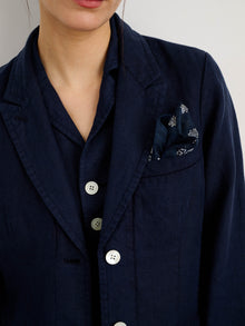 Women | Boy Blazer | Linen Navy