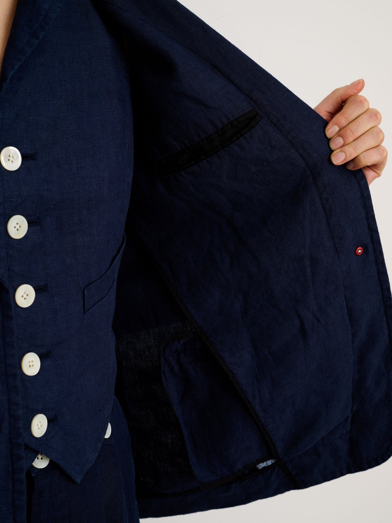 Women | Boy Blazer | Linen Navy