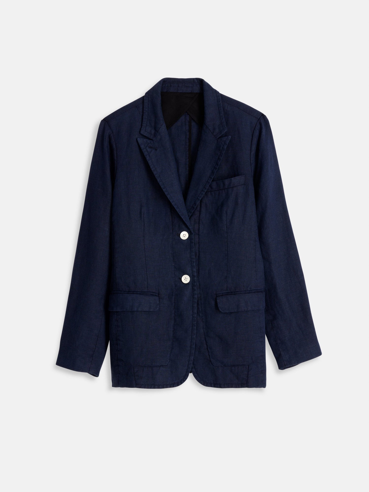Women | Boy Blazer | Linen Navy