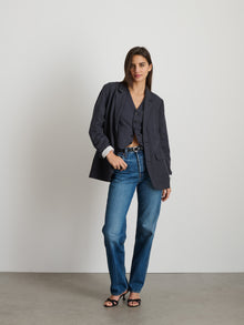 Women | Meggie Blazer | Drapey Twill Washed Black