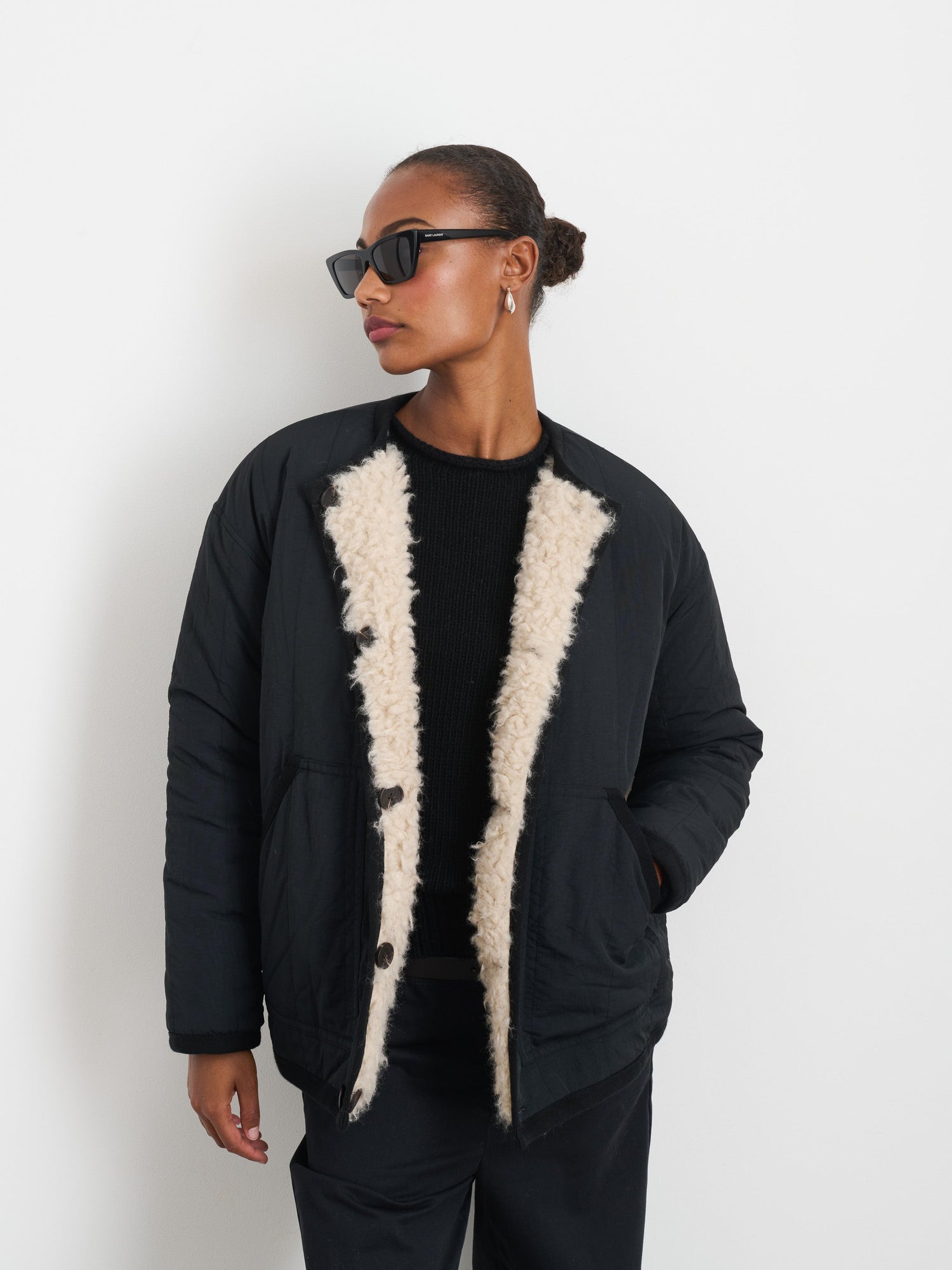 Women | Reversible Polar Bear Jacket | Black