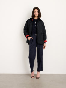 Women | Keaton Double Pleat Pant | Twill Dark Navy