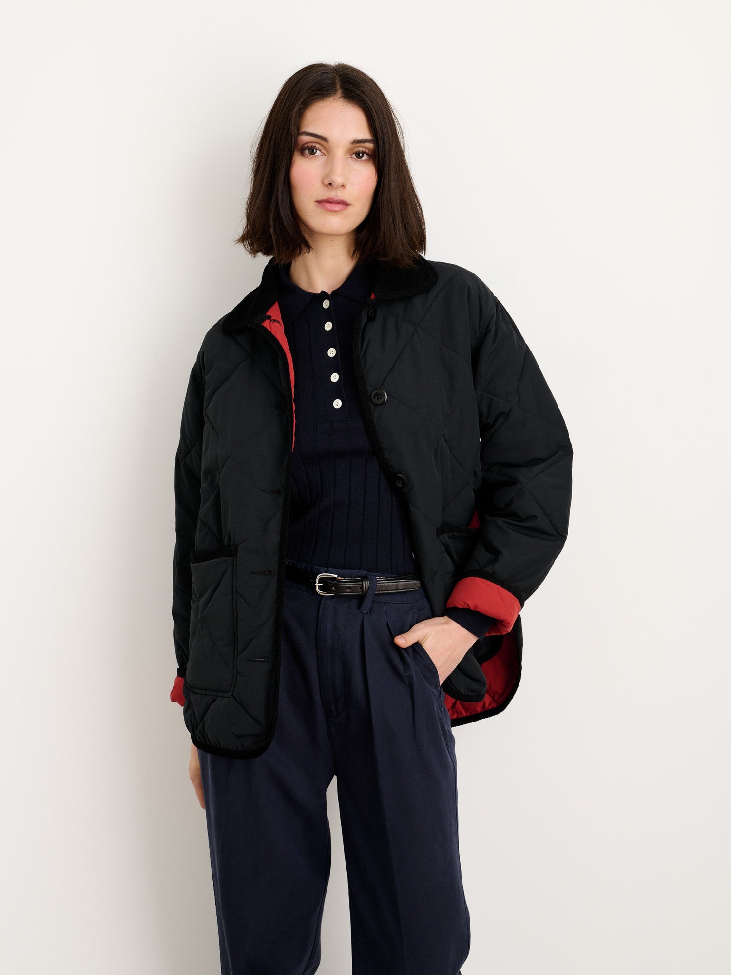 Women | Keaton Double Pleat Pant | Twill Dark Navy