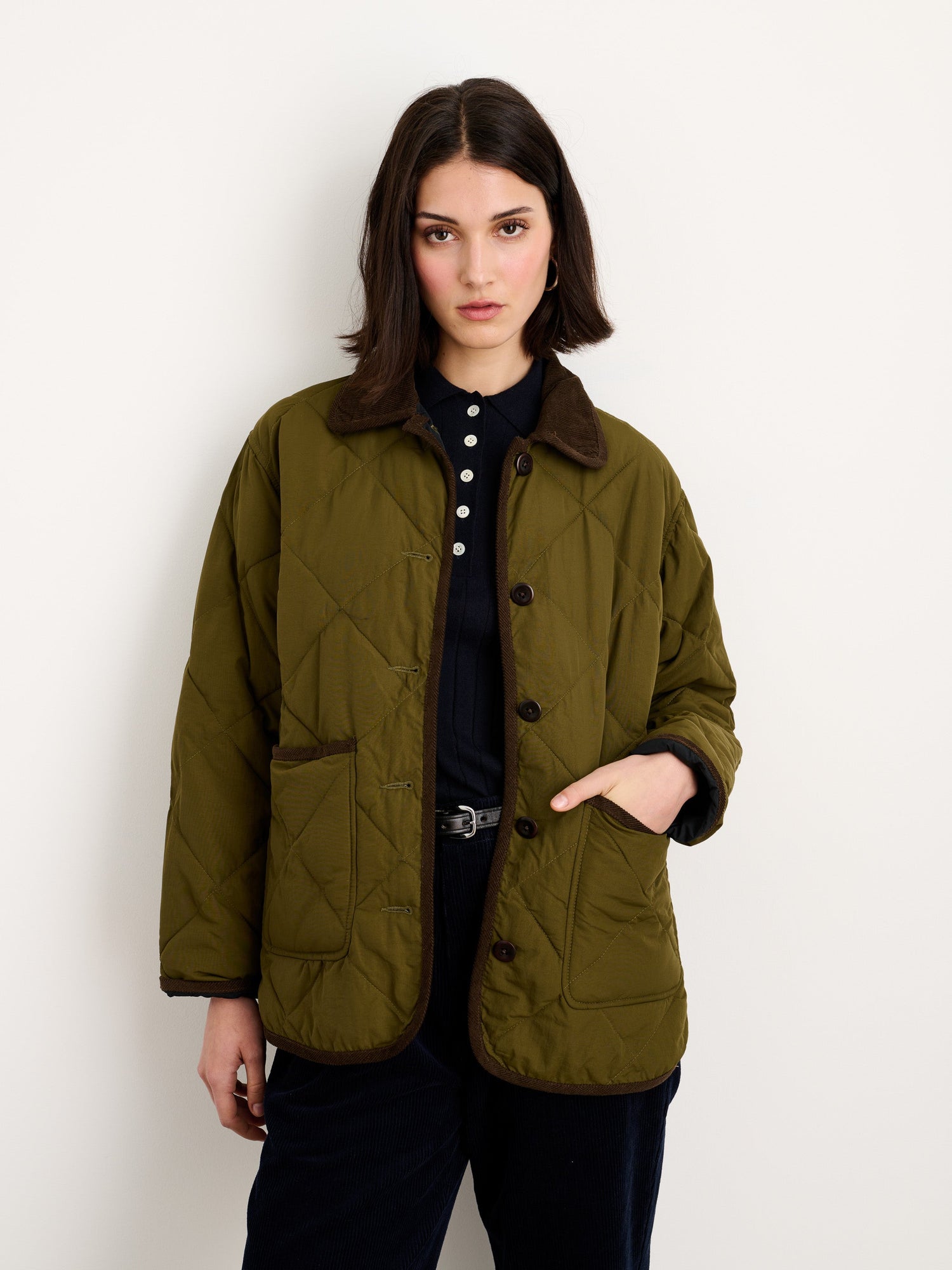 Women | Quinn Quilted Jacket | Military Green