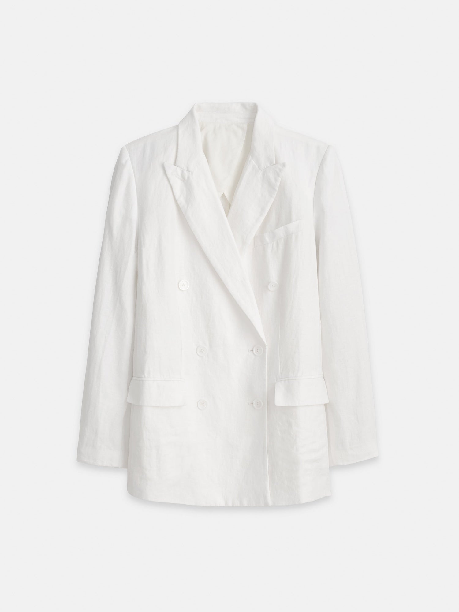 Women | Anna Double Breasted Blazer | Linen Off White
