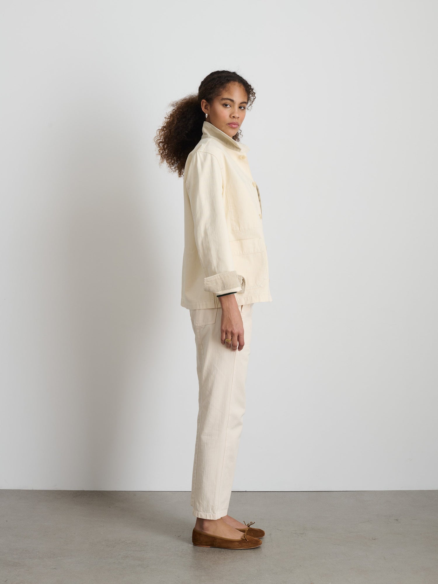 Women | Britt Work Jacket | Herringbone Ecru