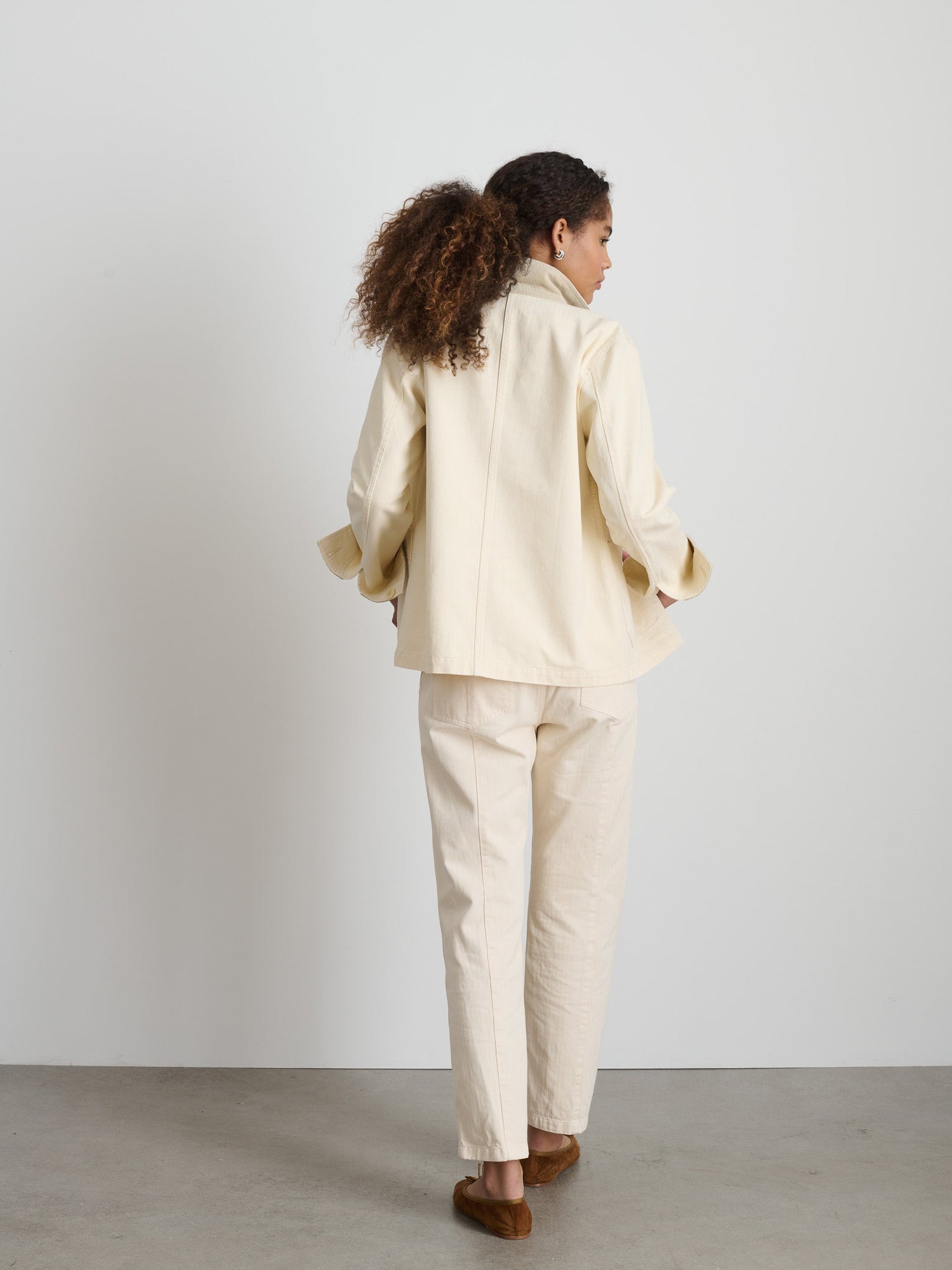 Women | Britt Work Jacket | Herringbone Ecru