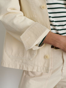 Women | Britt Work Jacket | Herringbone Ecru