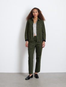 Women | Britt Work Jacket | Herringbone Military Olive