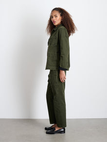 Women | Britt Work Jacket | Herringbone Military Olive