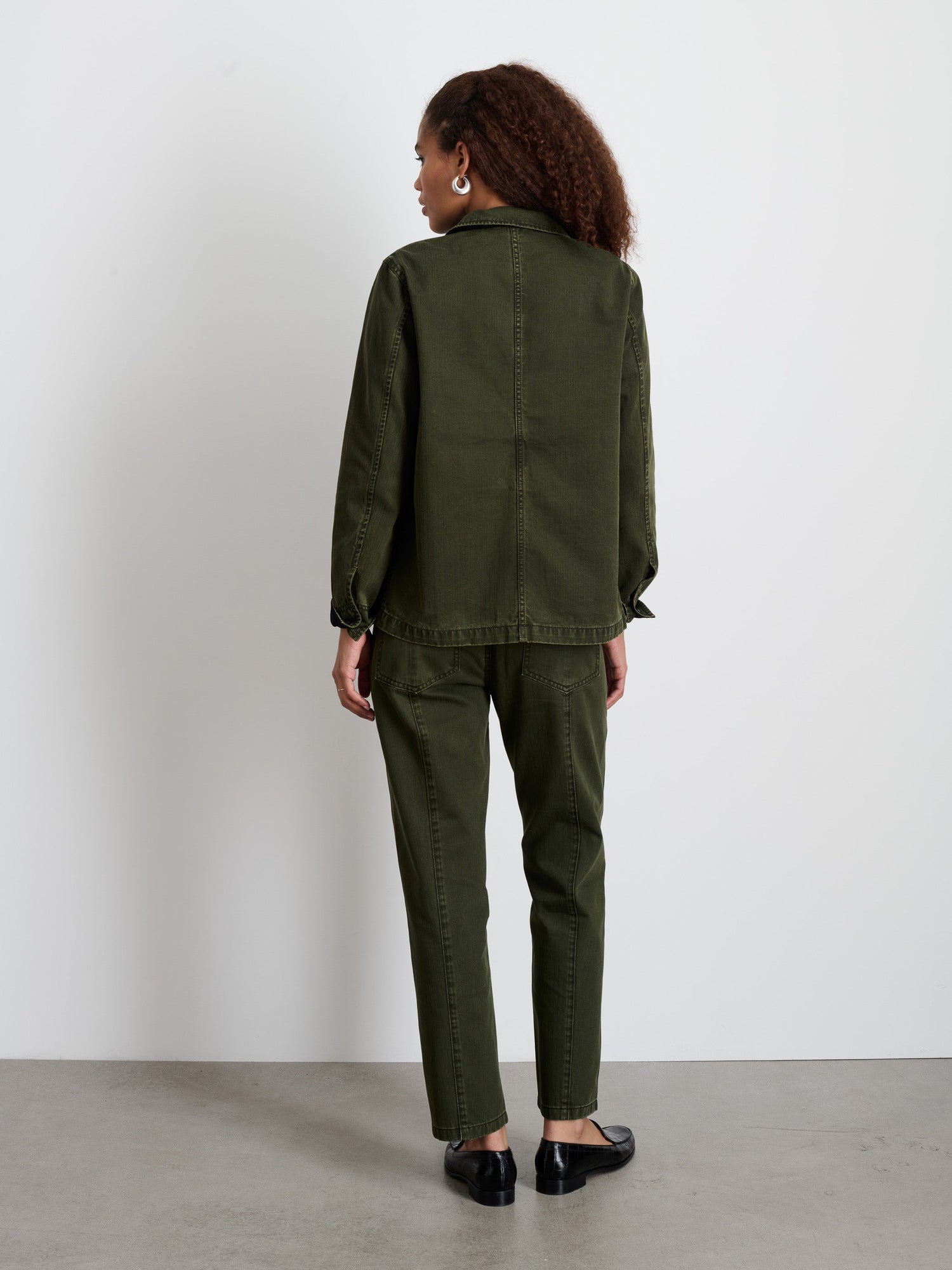 Women | Britt Work Jacket | Herringbone Military Olive