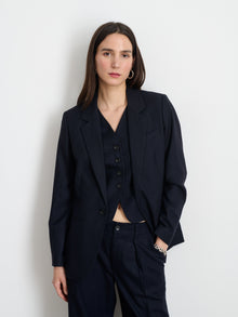 Women | Soho Blazer | Wool Dark Navy