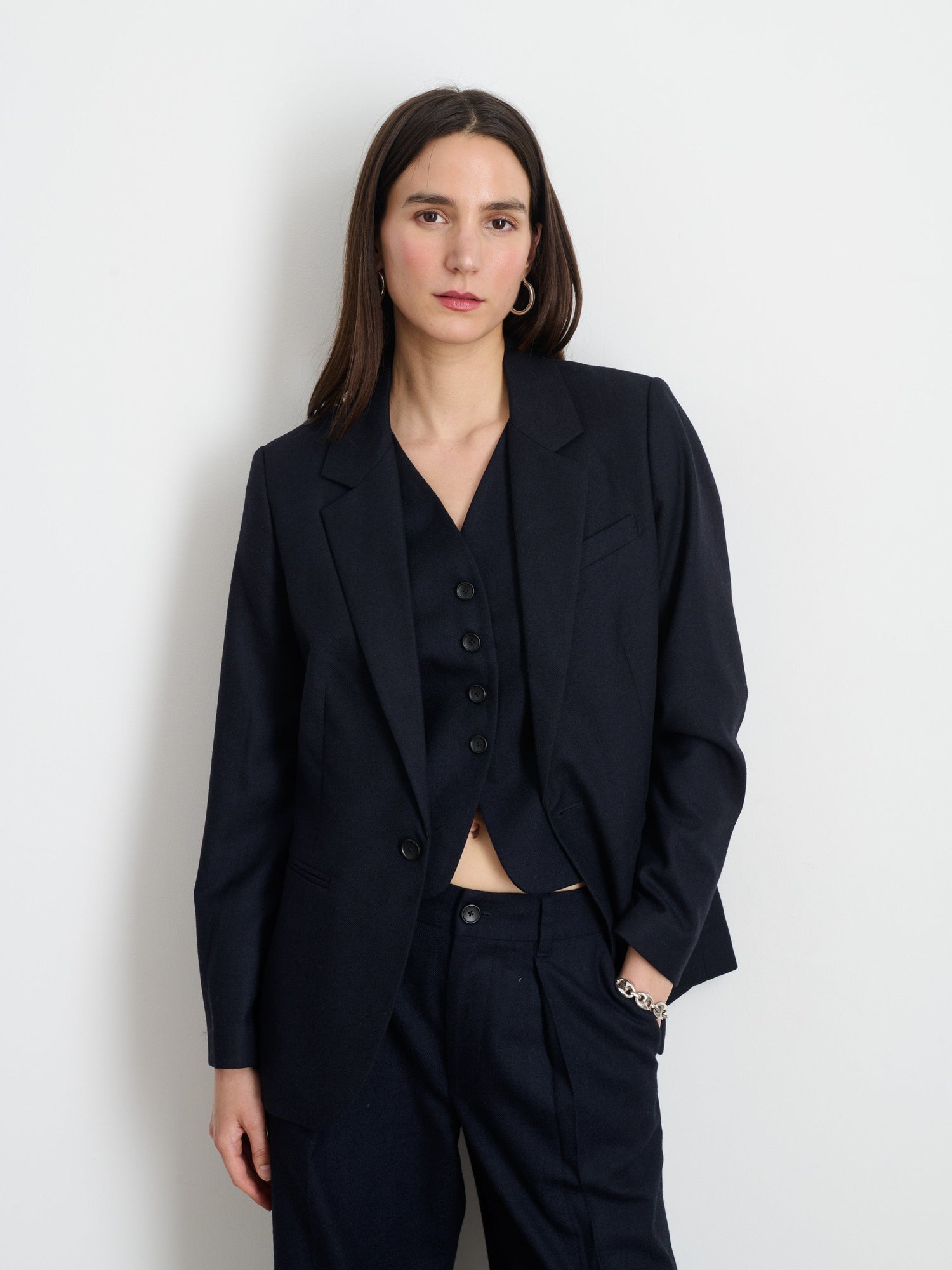 Women | Soho Blazer | Wool Dark Navy