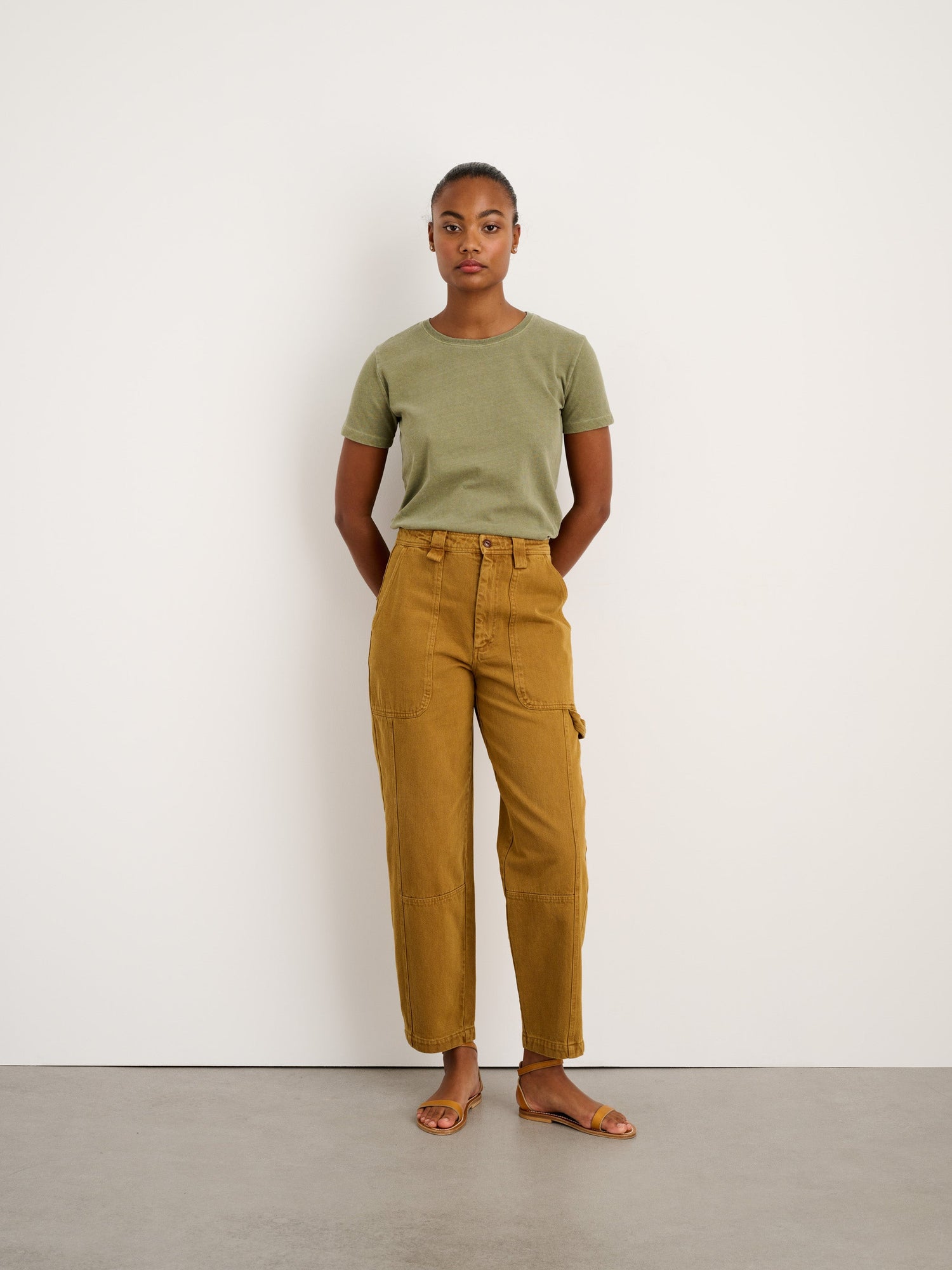 Women | The Phoebe Pant | Recycled Denim Golden Khaki