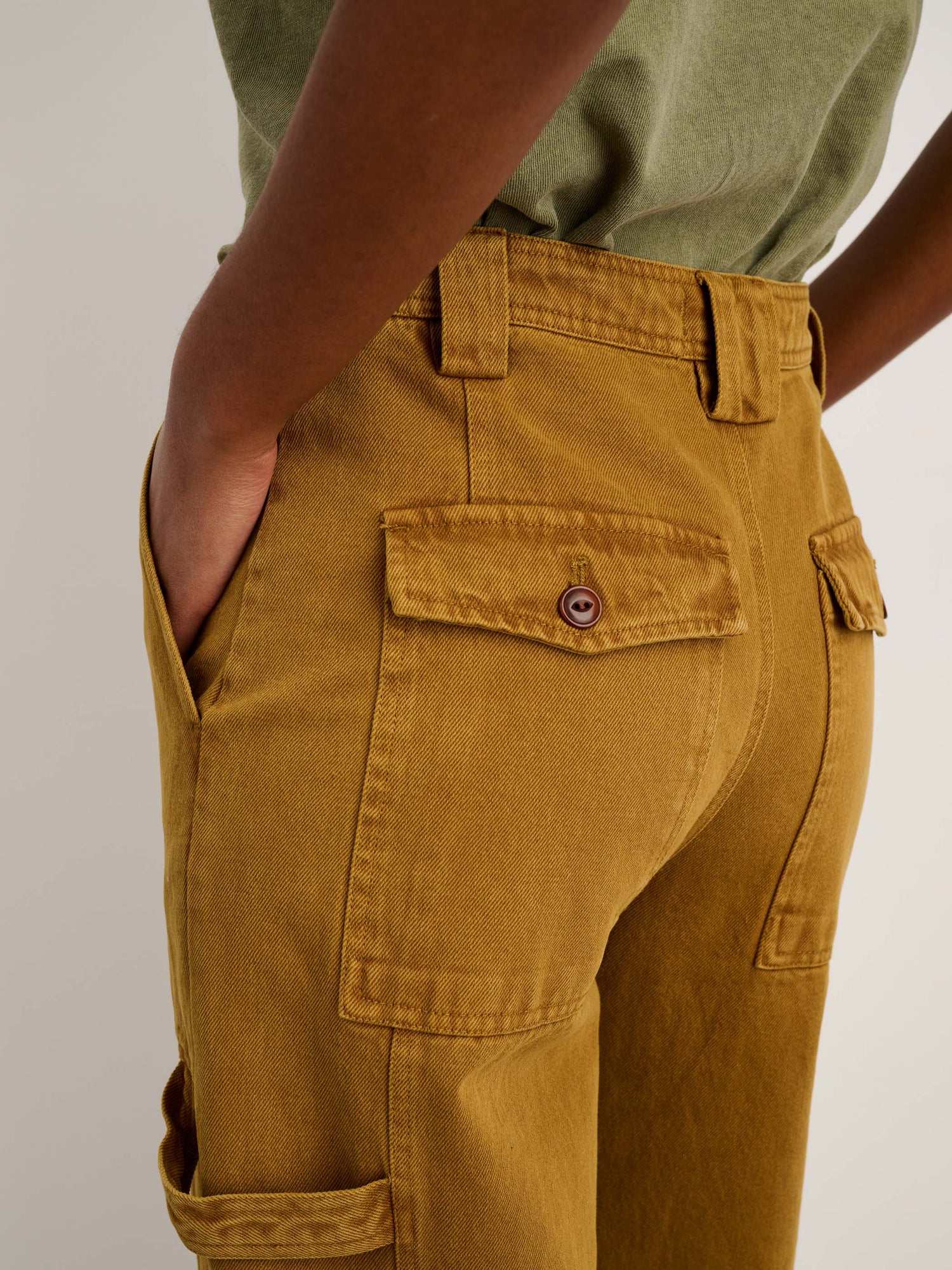 Women | The Phoebe Pant | Recycled Denim Golden Khaki