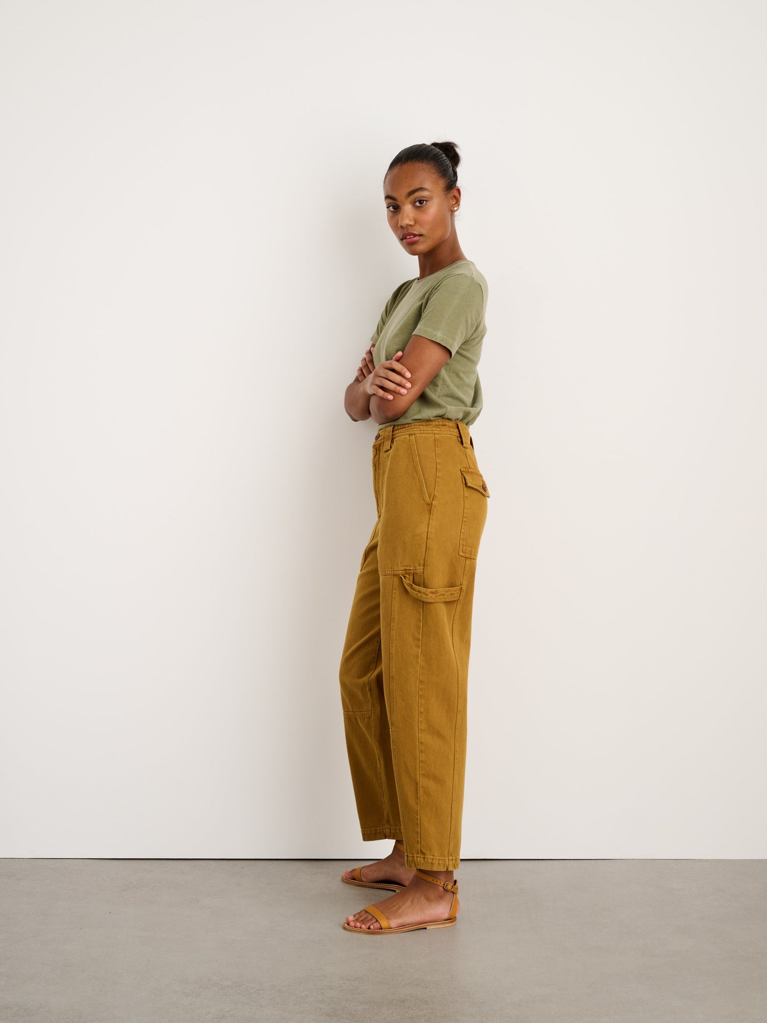 Women | The Phoebe Pant | Recycled Denim Golden Khaki