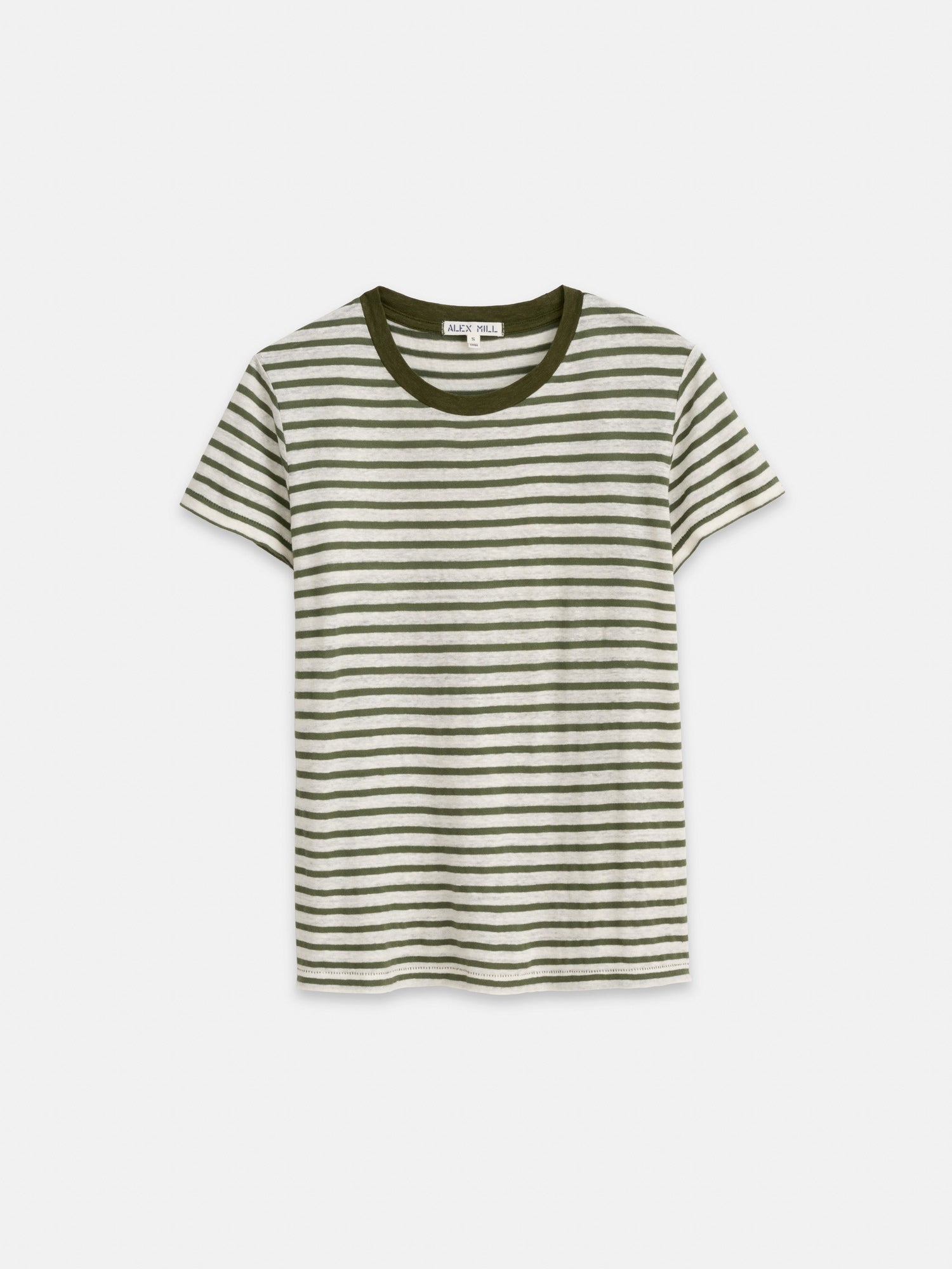Women | Prospect Striped Tee | Linen Faded Grove x White