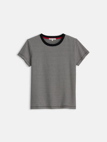 Women | Prospect Tee | Striped Cotton Jersey Black x White