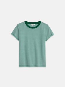 Women | Prospect Tee | Striped Cotton Jersey Green x White
