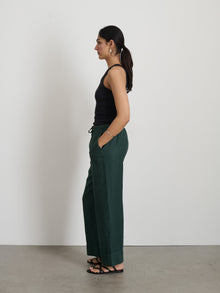 Women | Riley Pant | Linen Pine Grove