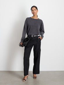 Women | Frankie Sweatshirt | Vintage Wash Washed Black