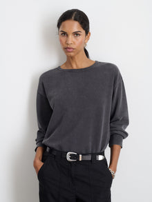 Women | Frankie Sweatshirt | Vintage Wash Washed Black