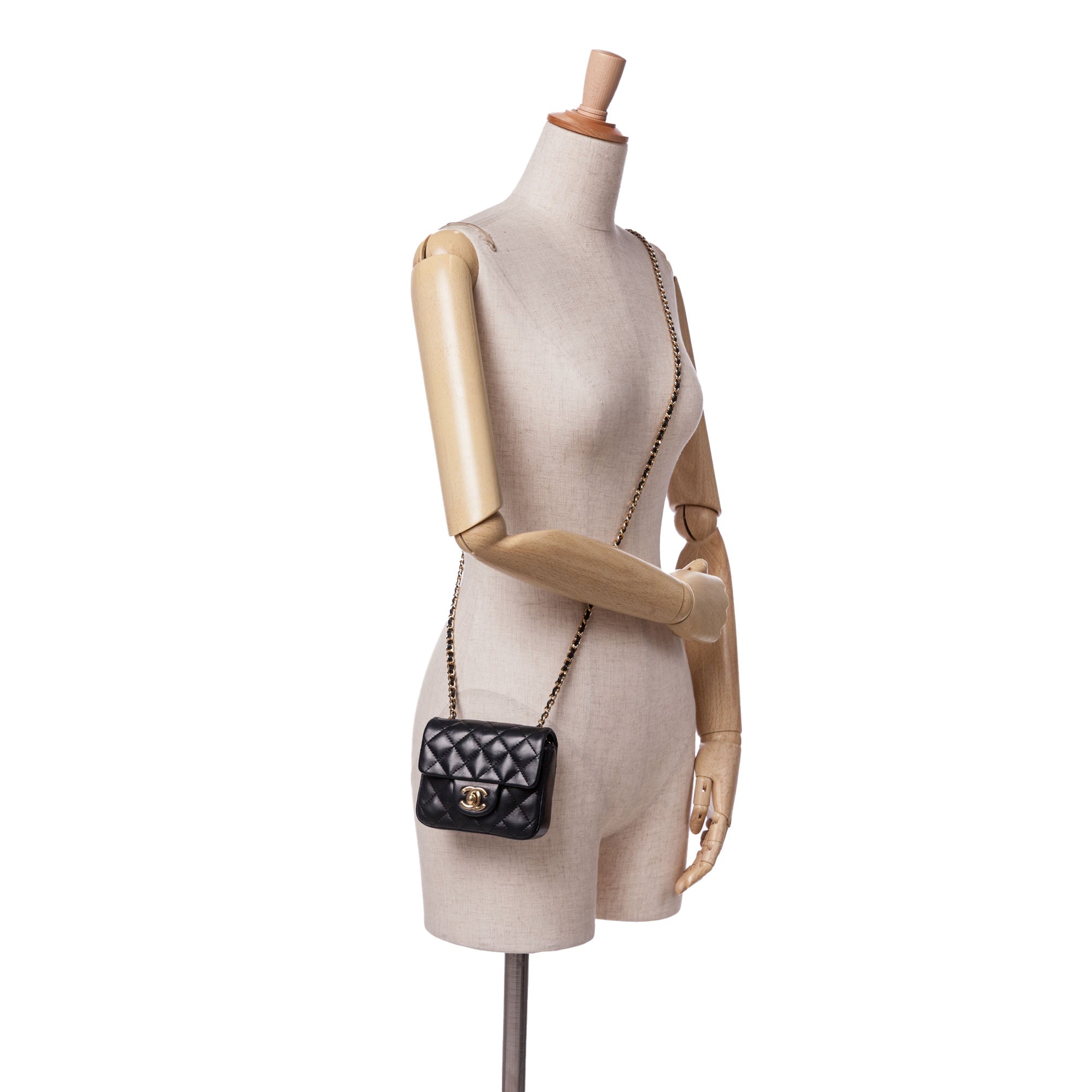 Chanel | Pre-Owned Micro Quilted Lambskin Single Flap | Black